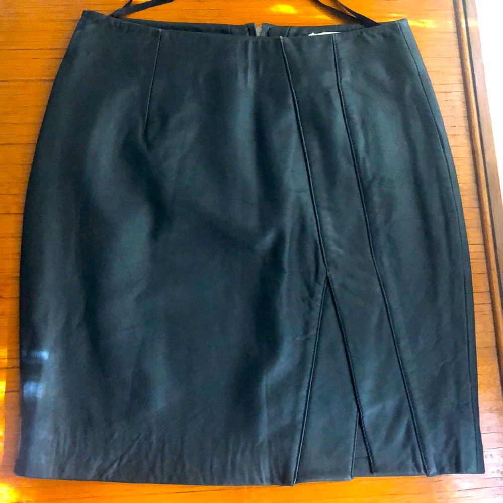N/ Nicholas - black leather mini-skirt